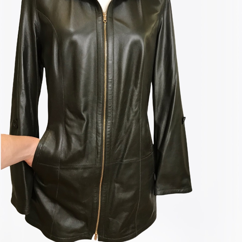 Overland Rebecca Lambskin Leather Jacket -XS/S - Picture 13 of 17